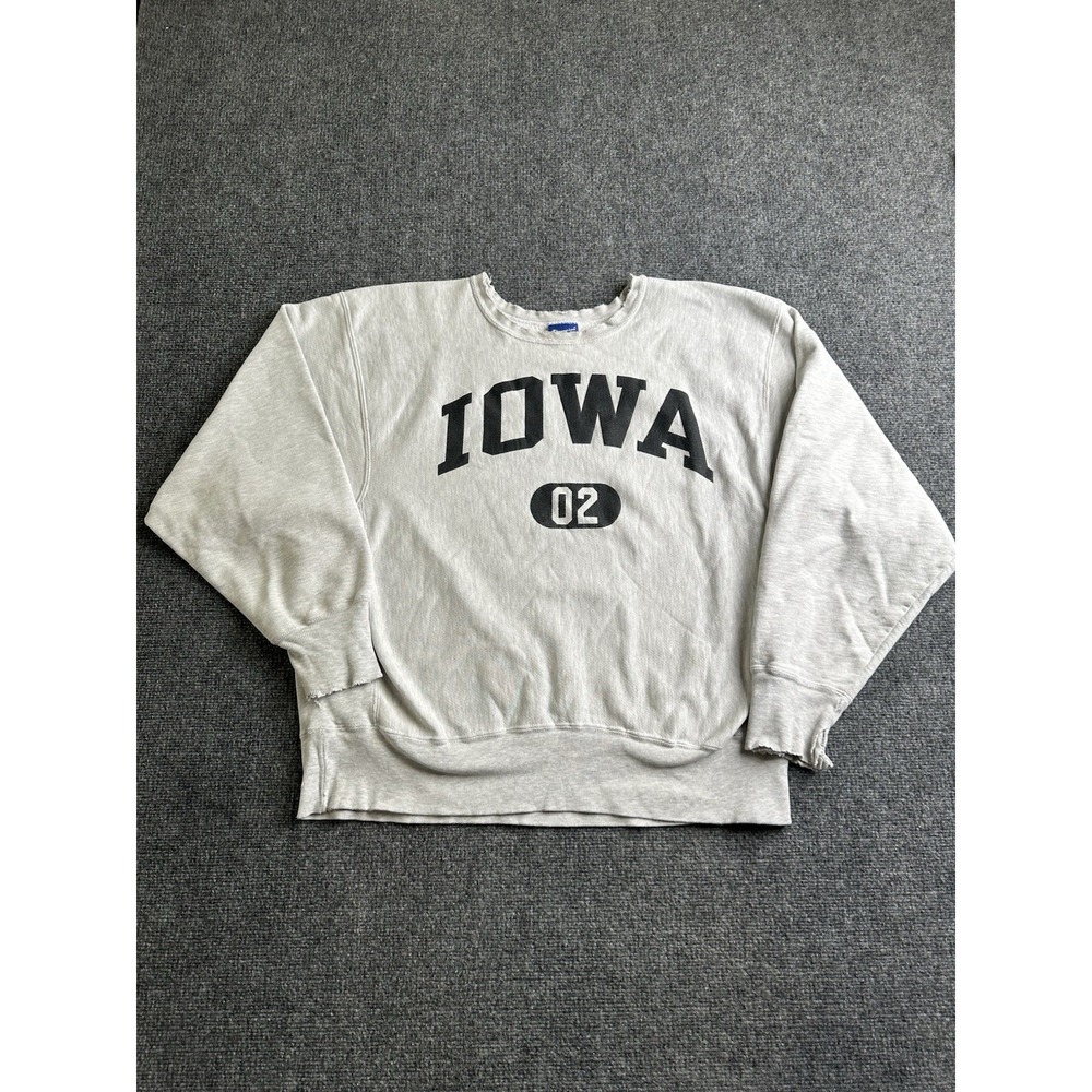 Vintage 2002 University of Iowa Champion Reverse Weave Sweatshirt, Size XL
